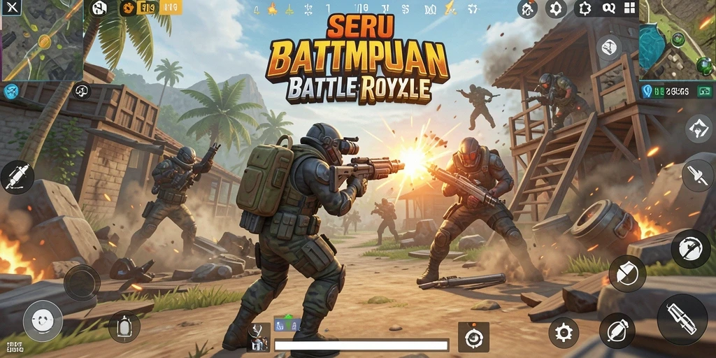 Tampilan gameplay 66K yang penuh aksi dalam Battle Royale.