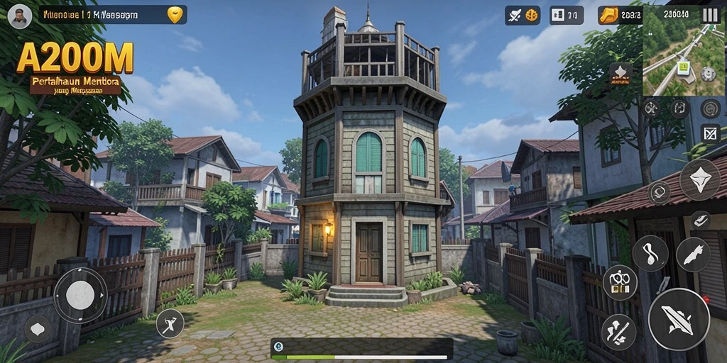 Tampilan gameplay utama A200M yang seru dan mendebarkan.