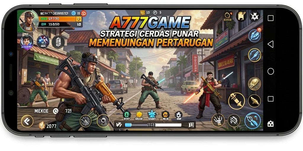 Screenshot A777GAME menampilkan aksi strategi yang intens dan mendebarkan.