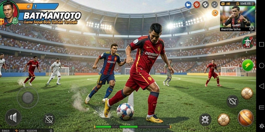 Screenshot gameplay BATMANTOTO menunjukkan aksi seru di lapangan.