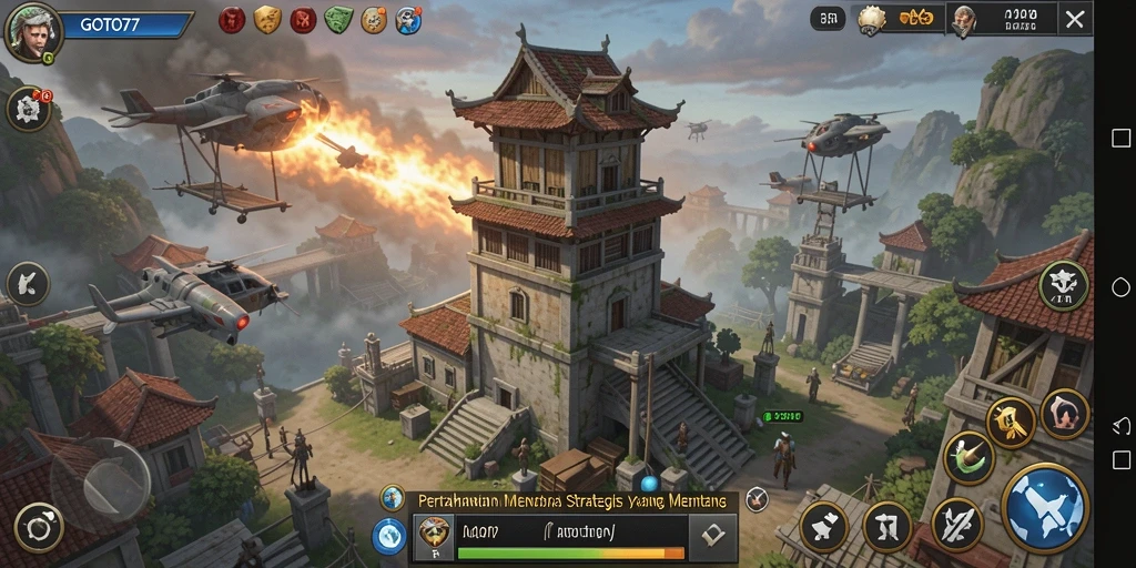 Gameplay menara pertahanan yang mendebarkan dan penuh strategi.
