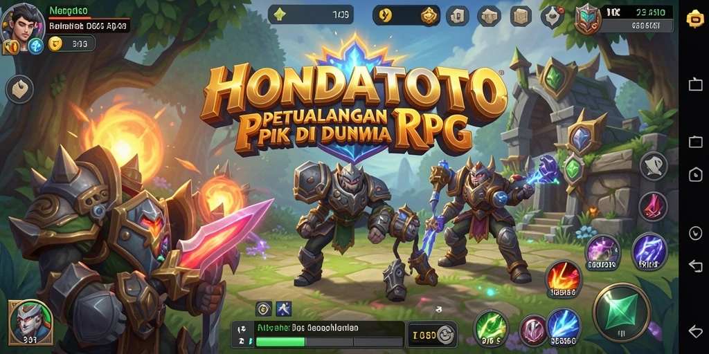 Tampilan gameplay mendebarkan dalam HONDATOTO, penuh aksi dan petualangan RPG.