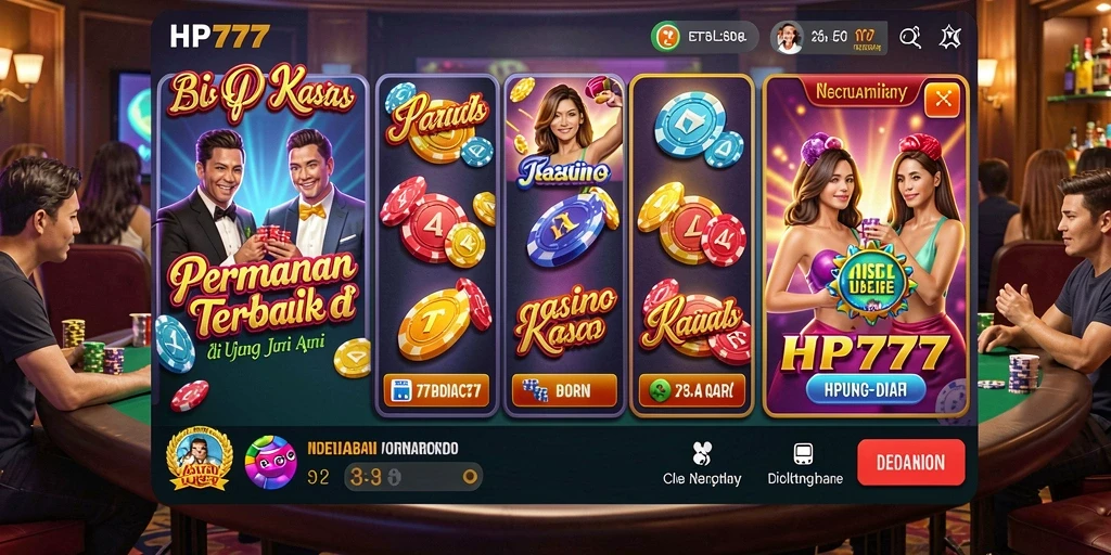 Gameplay Kasino yang seru di HP777 dengan berbagai pilihan permainan.