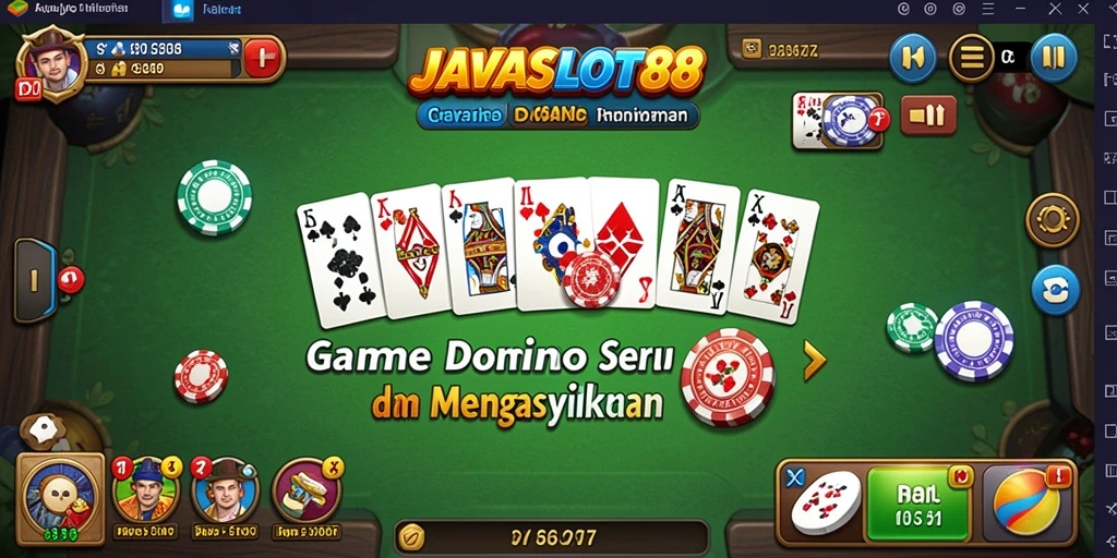 Screenshot gameplay JAVASLOT88 menampilkan aksi seru bermain Domino.