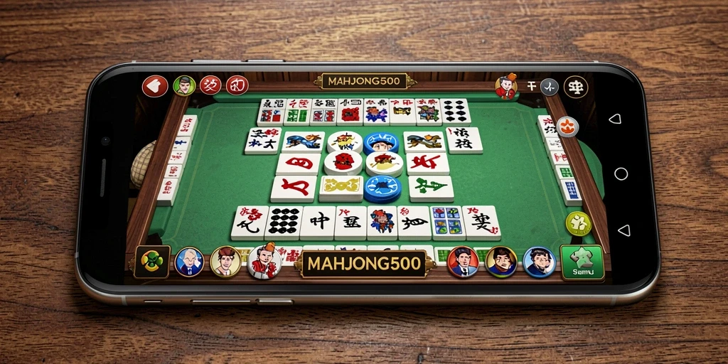 Tangkapan layar dari gameplay MAHJONG500 yang penuh aksi.