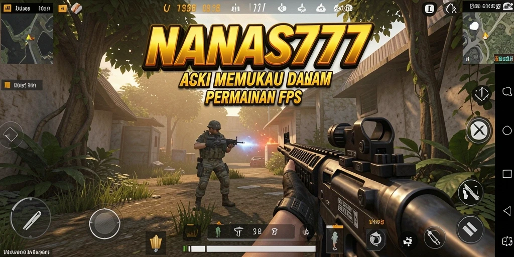 Tampilan aksi seru dalam NANAS777 dengan gameplay FPS yang intens.