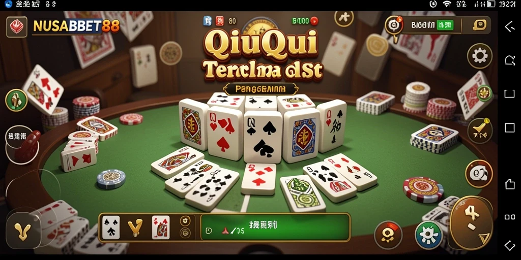 Screenshot NUSABET88 menampilkan gameplay intens QiuQiu.