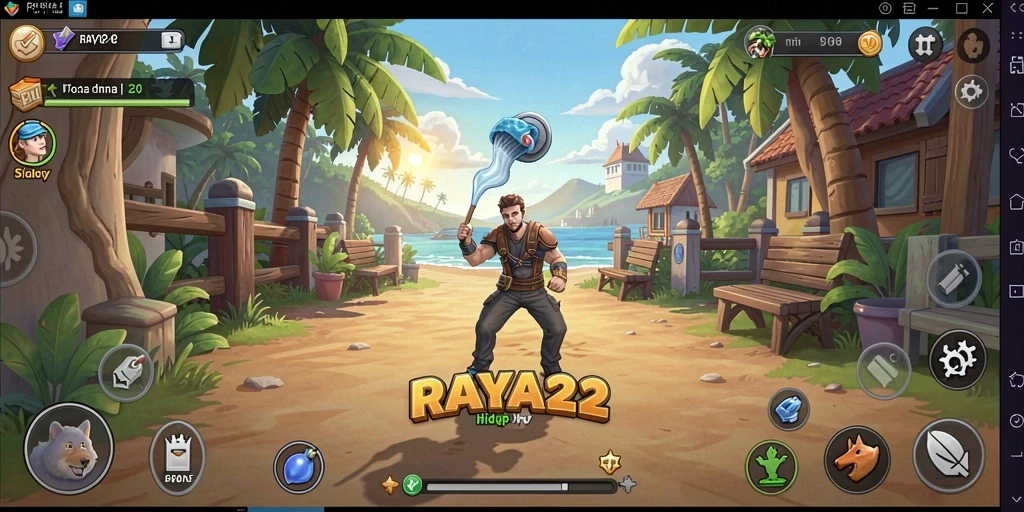 Tangkapan layar RAYA22 menampilkan gameplay simulasi yang menarik dan interaktif.