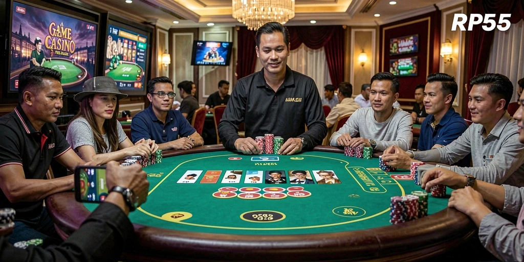 Gameplay Live Casino seru dan interaktif di RP55.