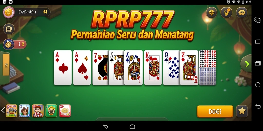 Tampilan menarik dari permainan Domino RPRP777 dengan fitur interaktif.