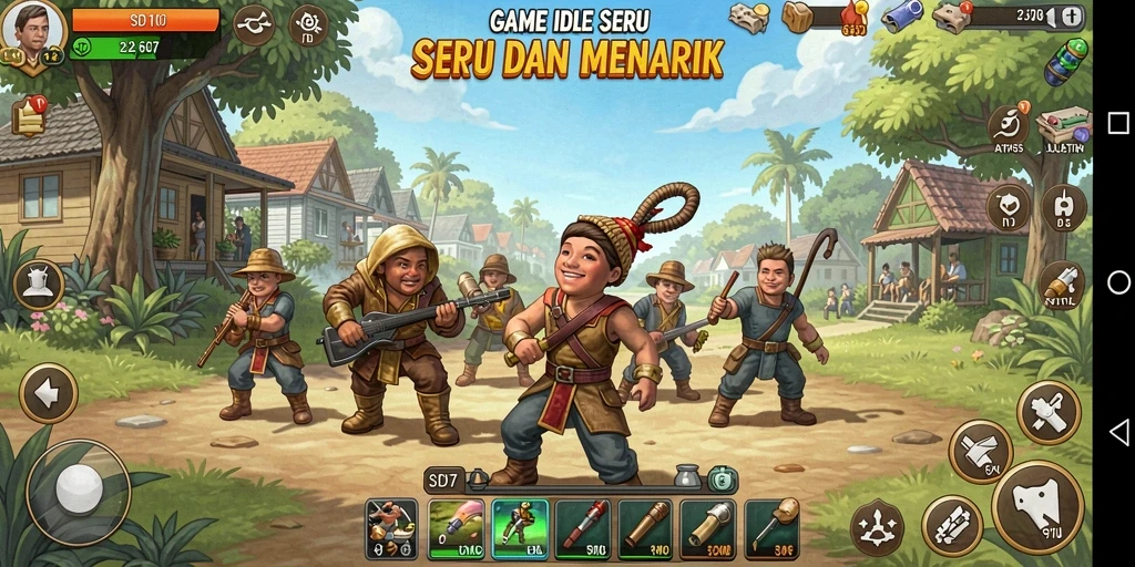 Tampilan gameplay utama SD107 yang seru dan mendebarkan.