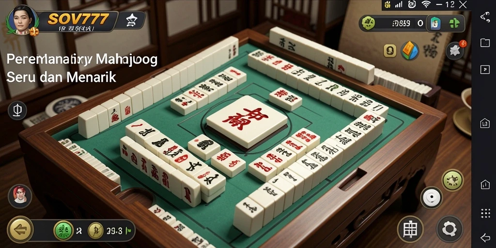 Screenshot gameplay SOV777 menampilkan tantangan Mahjong yang mengasyikkan.