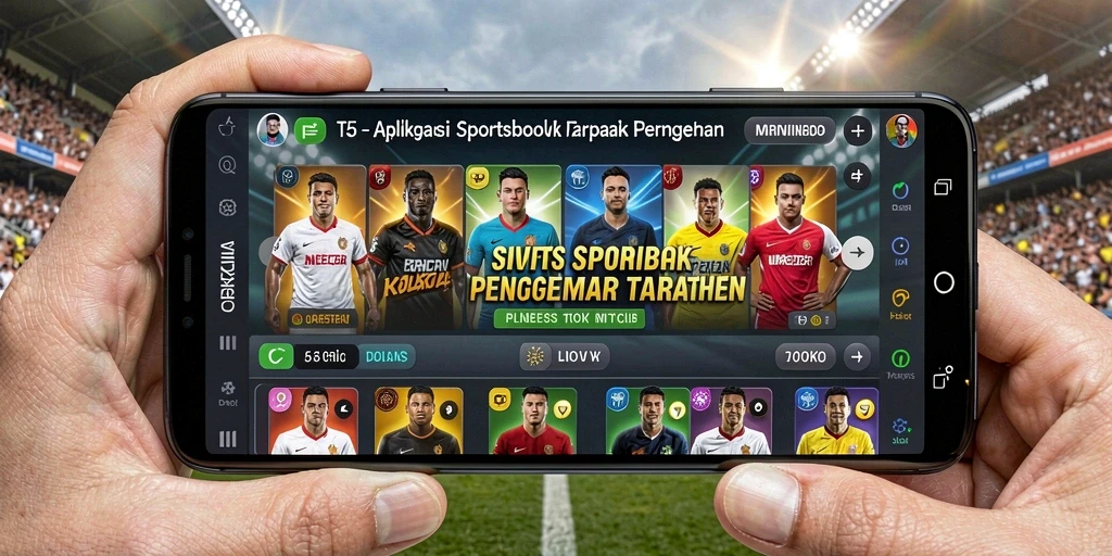 Screenshot T6 menampilkan antarmuka taruhan olahraga yang menarik.