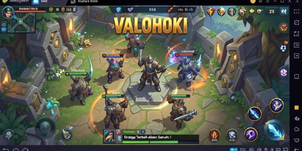 Screenshot VALOHOKI menampilkan aksi strategis dalam gameplay SLG.